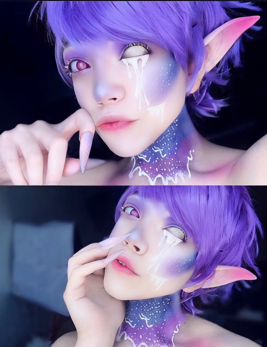 #galaxy #space #Goth #Decklynnmoo #creativemakeup #kawaii #galaxymakeup #decklynnmoo #cosplayer
