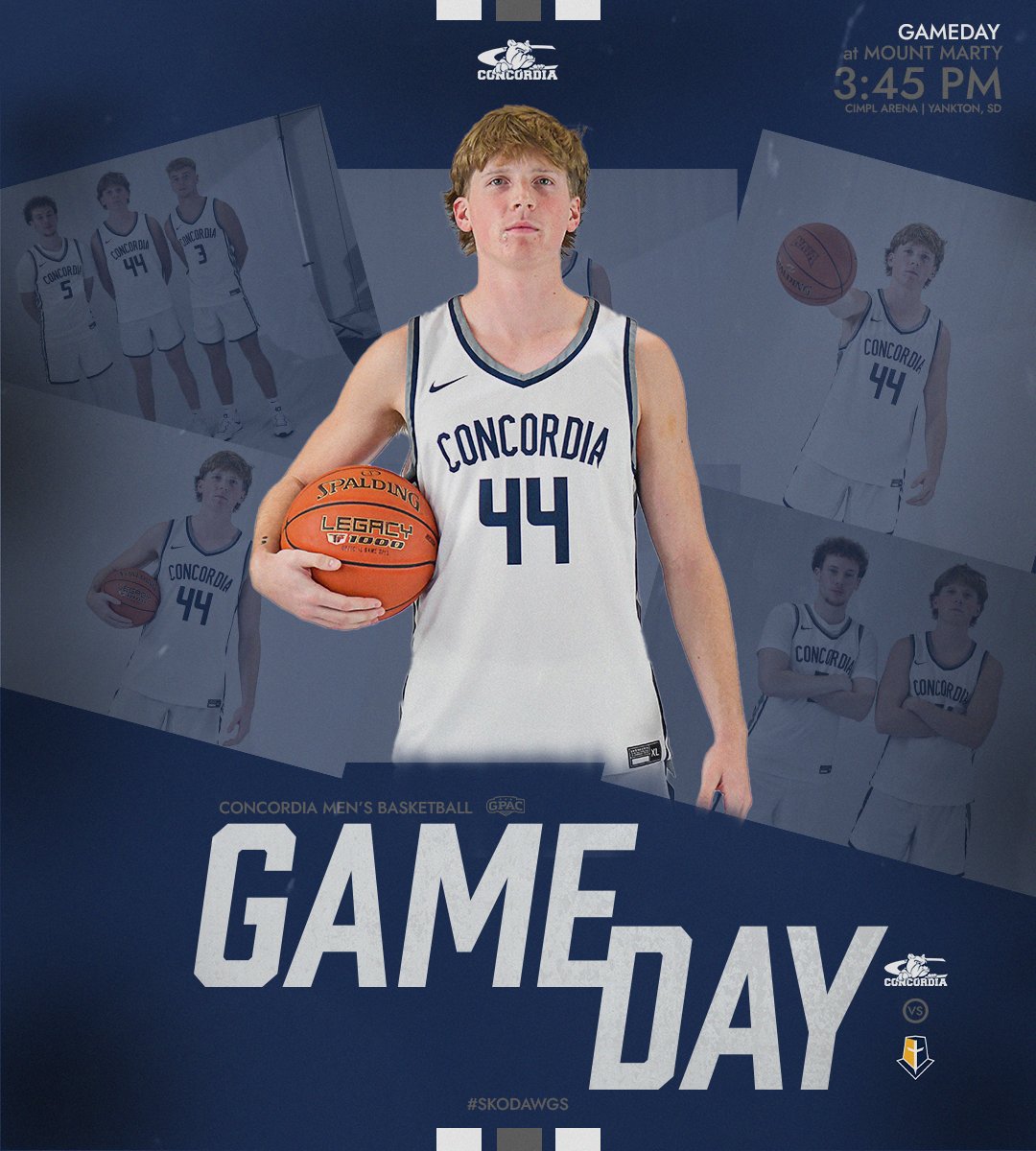 🏀 GAMEDAY! 🏀

(12) <a href="/CUNEmbb/">Concordia-NE Men’s Basketball</a> @ Mount Marty

🕐 3:45 PM
📍 Cimpl Arena (Yankton, SD) 
📻 ruralradio.com/maxcountry/
📺 gpacnetwork.com/mountmarty/
📊 mountmartyathletics.com/sidearmstats/m…