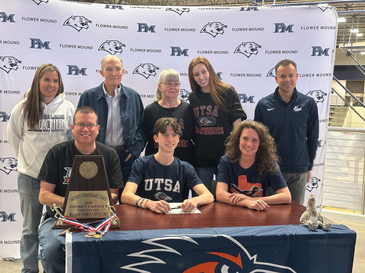Congratulations Austin Lyda for signing a national letter of intent to run cross country and track at The University of Texas at San Antonio