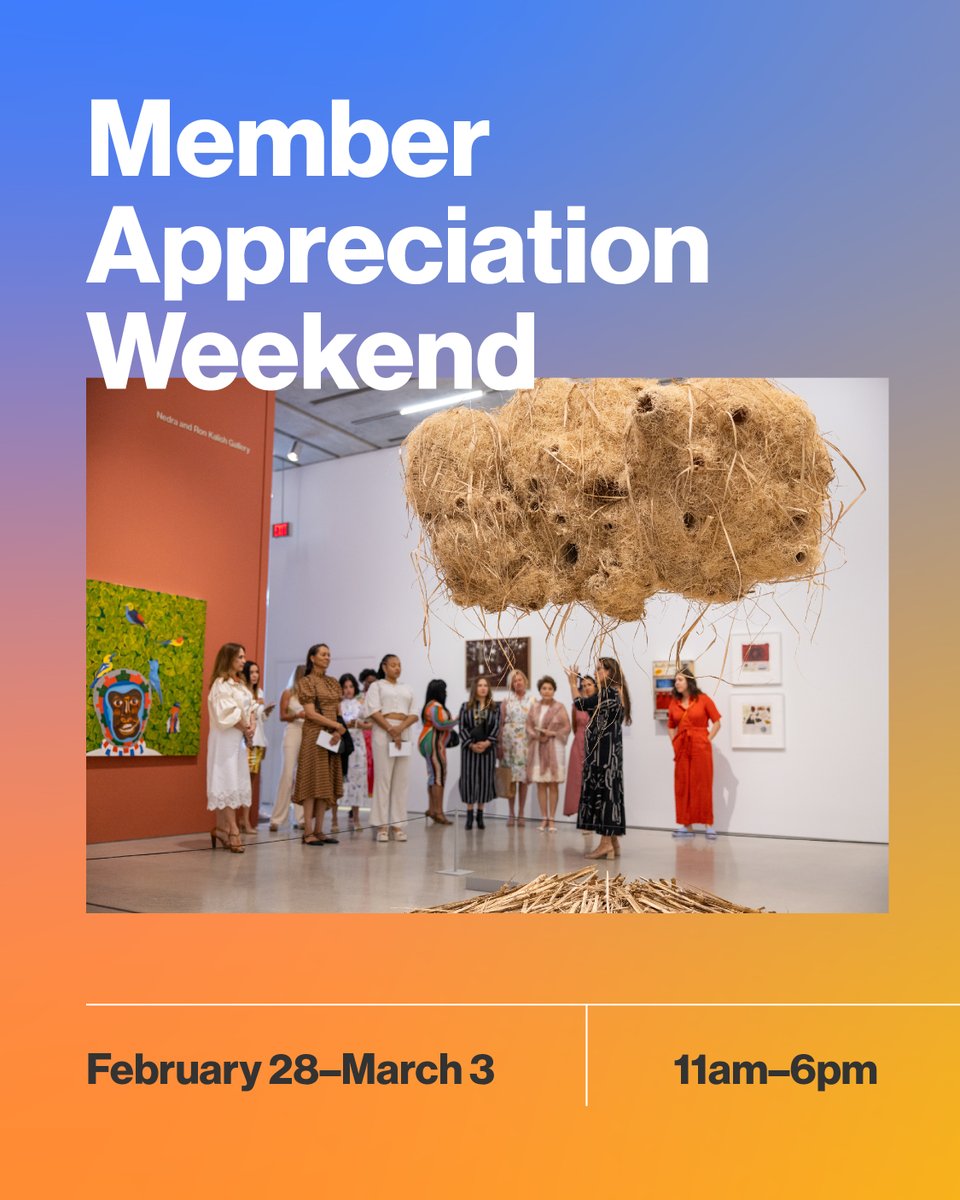pamm's tweet image. PAMM members, this is for you! 📣✨
From Feb 28-Mar 3, we’re celebrating Member Appreciation Weekend with double discounts, exclusive perks, and more! Join now to extend your membership by an additional three months. Use promo code 01MAW25.
Learn more: bit.ly/4b9tm8c