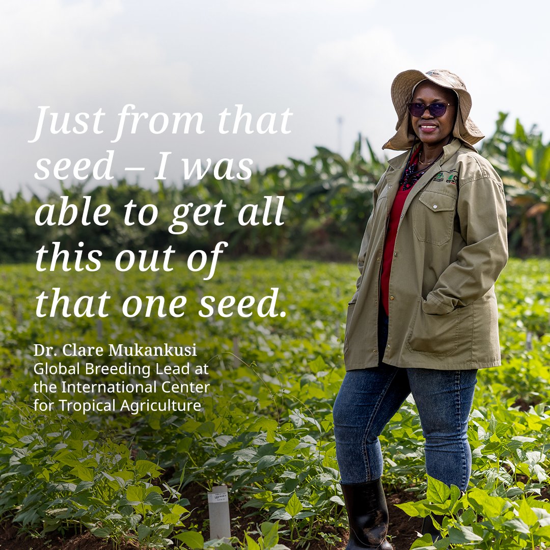 Dr. Clare Mukankusi breeds beans that grow faster, are more nutritious, &amp; withstand climate change. But her work isn’t just about science, it’s developing a pathway for Uganda’s women farmers to achieve economic independence, get out of poverty, &amp; build more resilient futures.