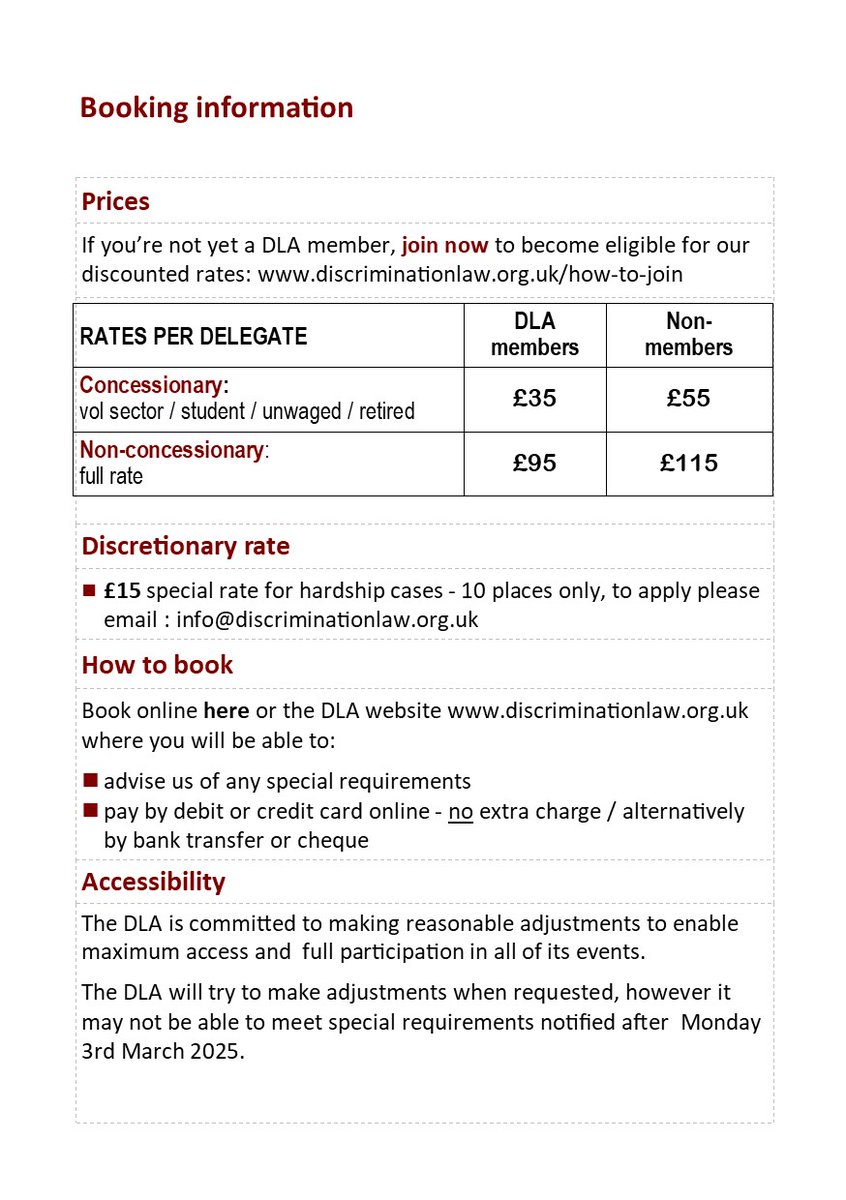 DLAinfo's tweet photo. Reminder that just 2weeks to go to DLA's online Conference "The Future of Equality Law" on Friday 7 March - details: https://t.co/u4bONeEiNH New speakers announced: Yara Ali-Adib and Colin Davidson joining Robin Allen KC on AI panel. Book your place now:  https://t.co/EABEXl8JwU https://t.co/TshWIZProq