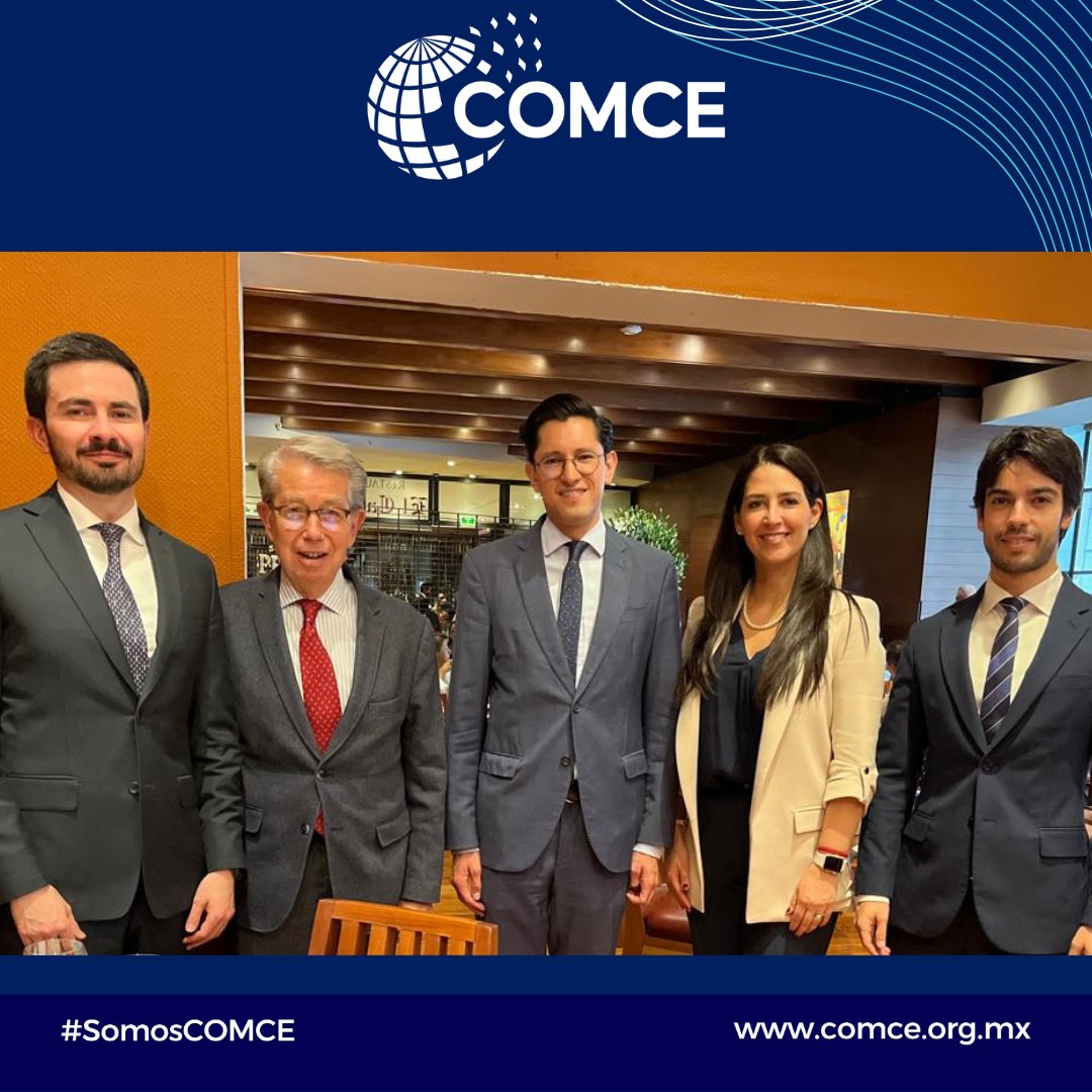 Esta semana, Sergio E. Contreras, Presidente Ejecutivo, y <a href="/SusanaDuqueR/">Susana Duque</a>, Directora General de #COMCE, se reunieron con <a href="/r_velascoa/">Roberto Velasco Álvarez</a>, Jefe de la Unidad para América del Norte, <a href="/FaridHannan/">Farid Hannan Goyri</a>, Director General de Asuntos Económicos, y