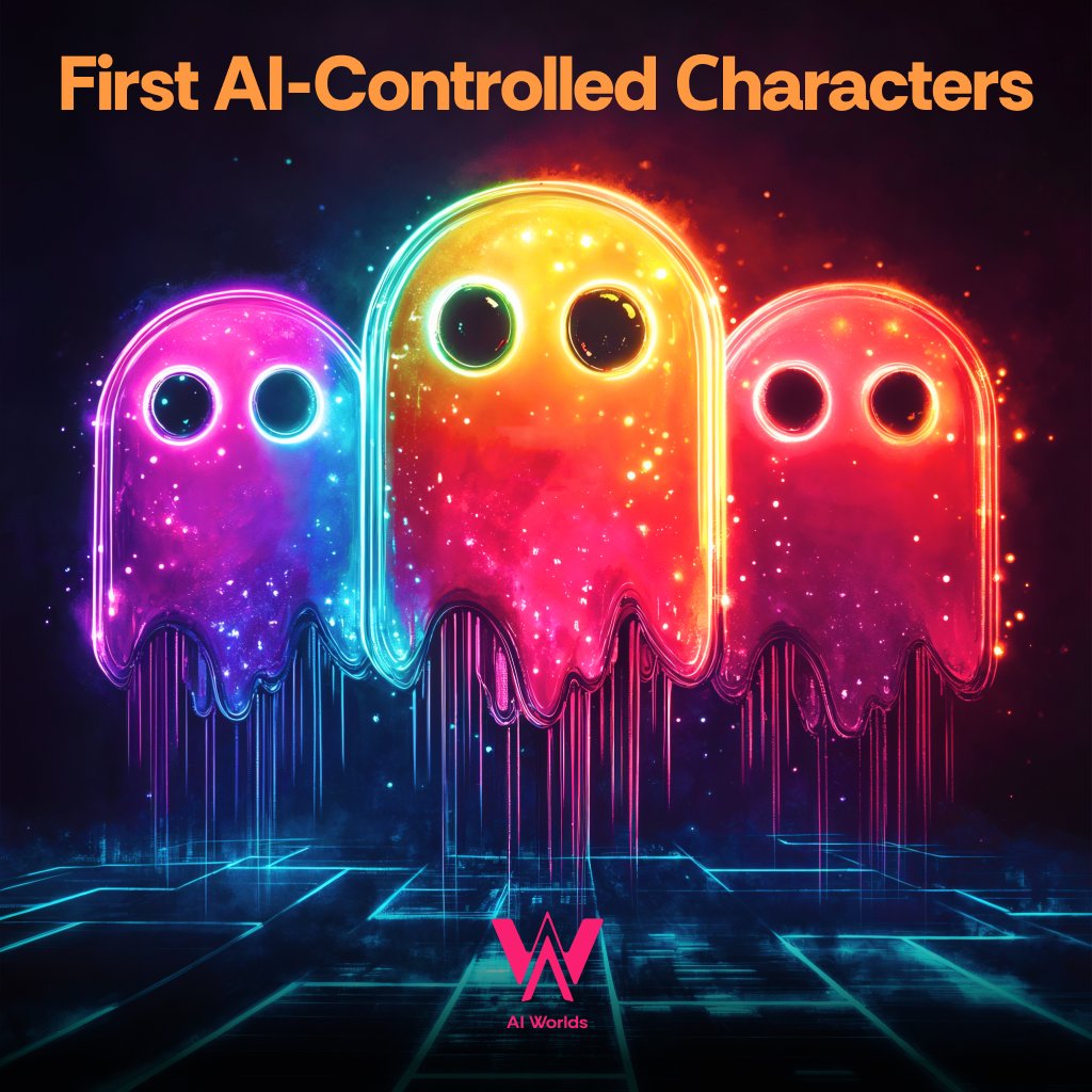 #AI has been shaping gaming for decades! 🎮👻 

Back in 1980, Pac-Man’s ghosts had unique AI behaviors, making the game more immersive. 

Fast forward to today, AI Worlds is taking the torch from the trailblazers to create another cult classic! 🚀🌍