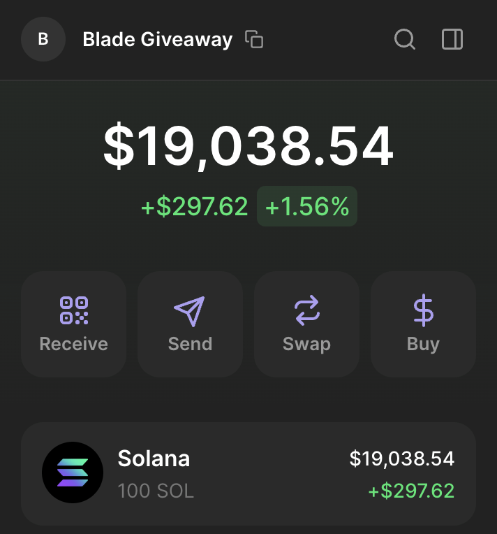 BladeDefi's tweet photo. Before we begin...

I will giveaway 100 $SOL to a random follower

To join: Like, RT &amp; leave your wallet address under previous tweet

Must be following or I will choose another winner https://t.co/lRzdrFHDuU
