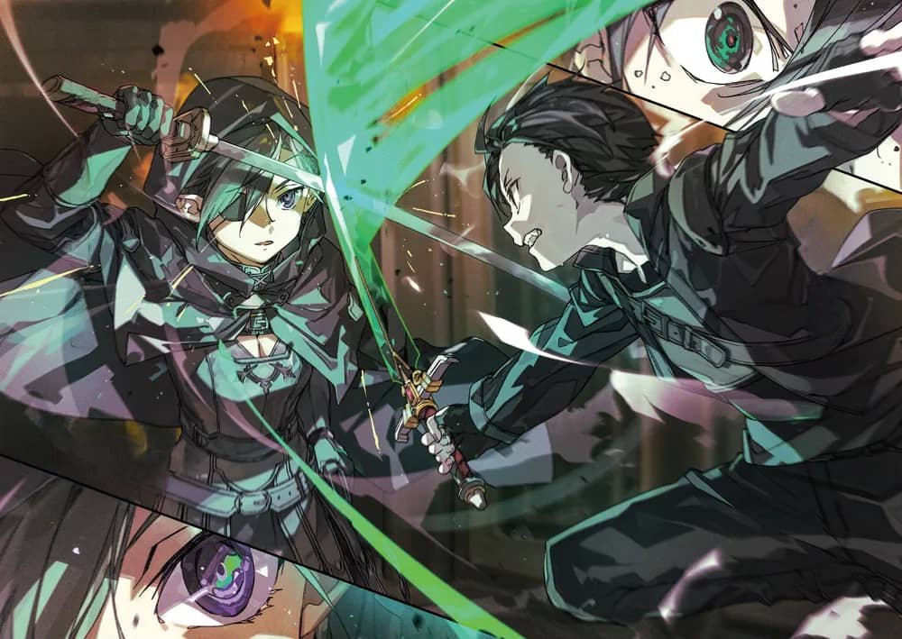 Mochi_Kirigaya's tweet image. Quick attempt to clean up the new SAOP arts.

#sao_anime #SAO