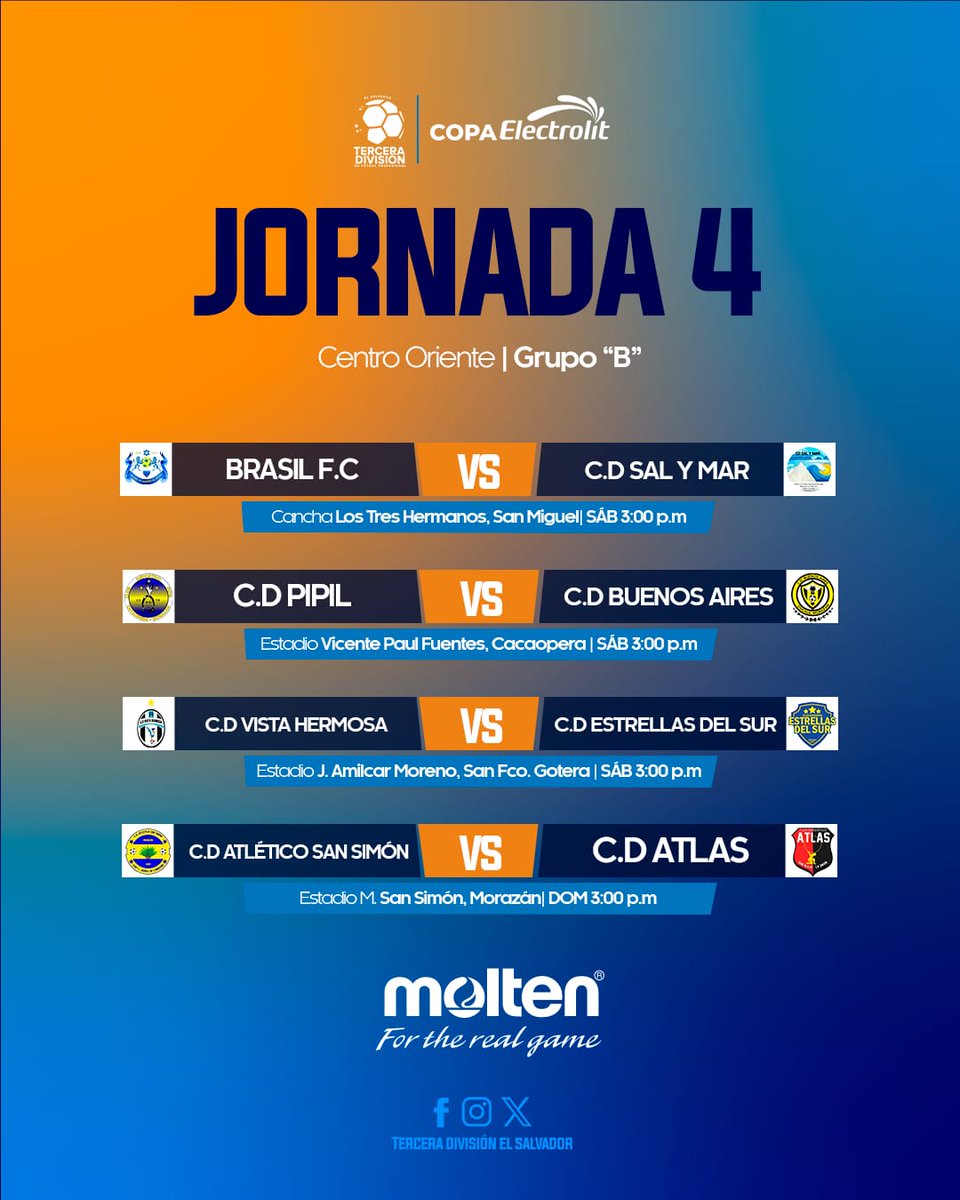 Programación de la fecha 4 en la liga de bronce