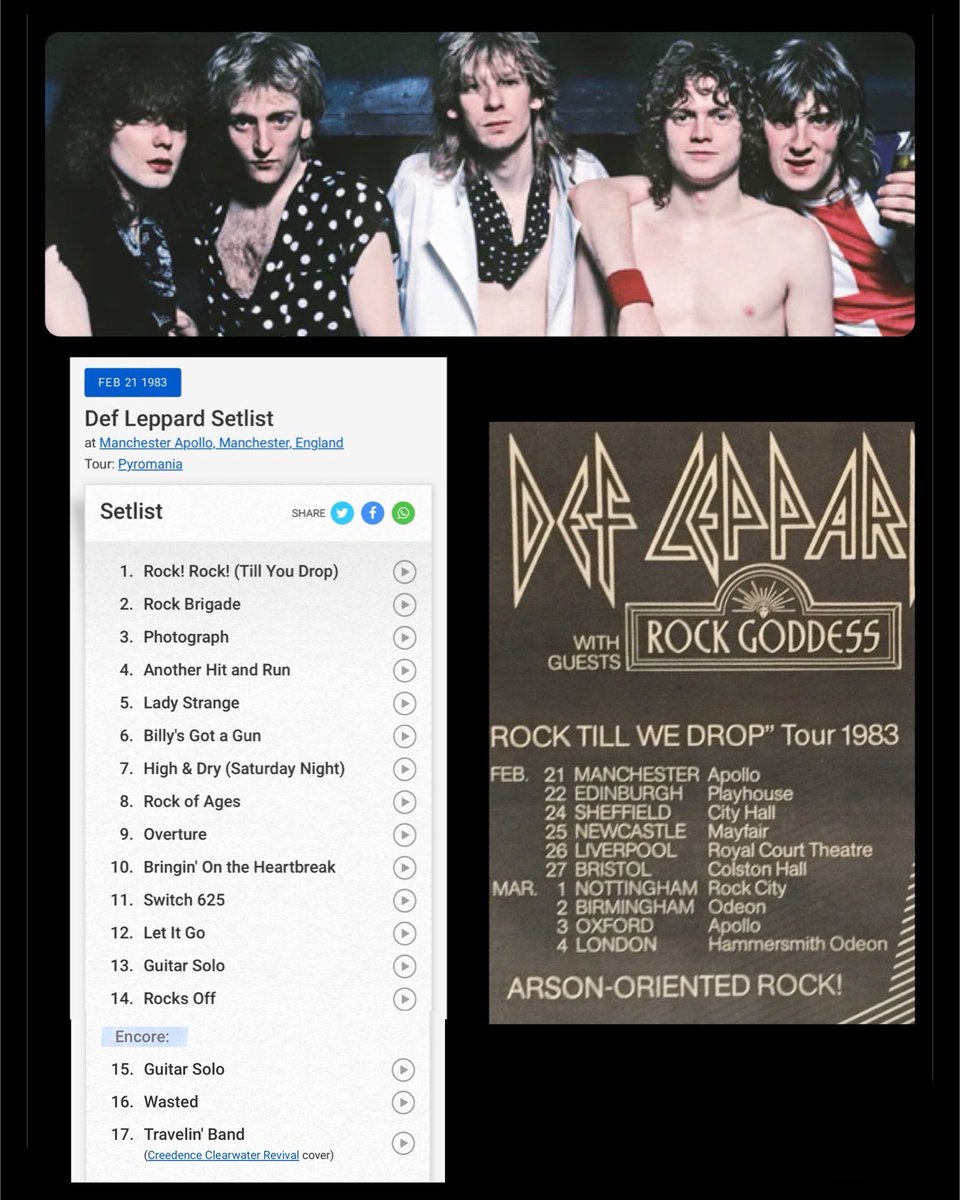 Today’s “This Day In Concert History” is a show I wish I could have been at. 

<a href="/DefLeppard/">Def Leppard</a> in Manchester, England at the start of the Pyromania tour on February 21, 1983…one of Phil’s first with the band!

Did you see Def Leppard on the Pyromania tour?