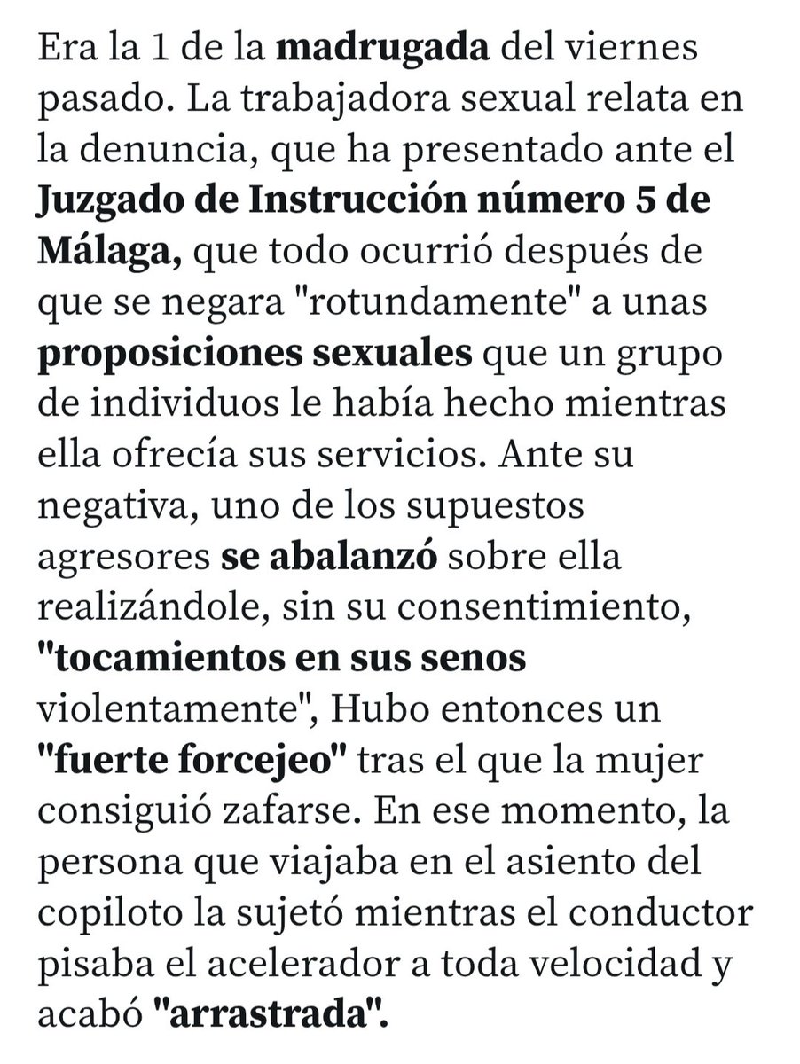 La trabajadora sexual NO consintió las proposiciones sexuales de los agresores porque nosotras tenemos nuestras condiciones y NO VENDEMOS NUESTRO CONSENTIMIENTO. Ella los ha denunciado porque también es merecedora del derecho a ser protegida 
#JusticiayReparación ⬇️
