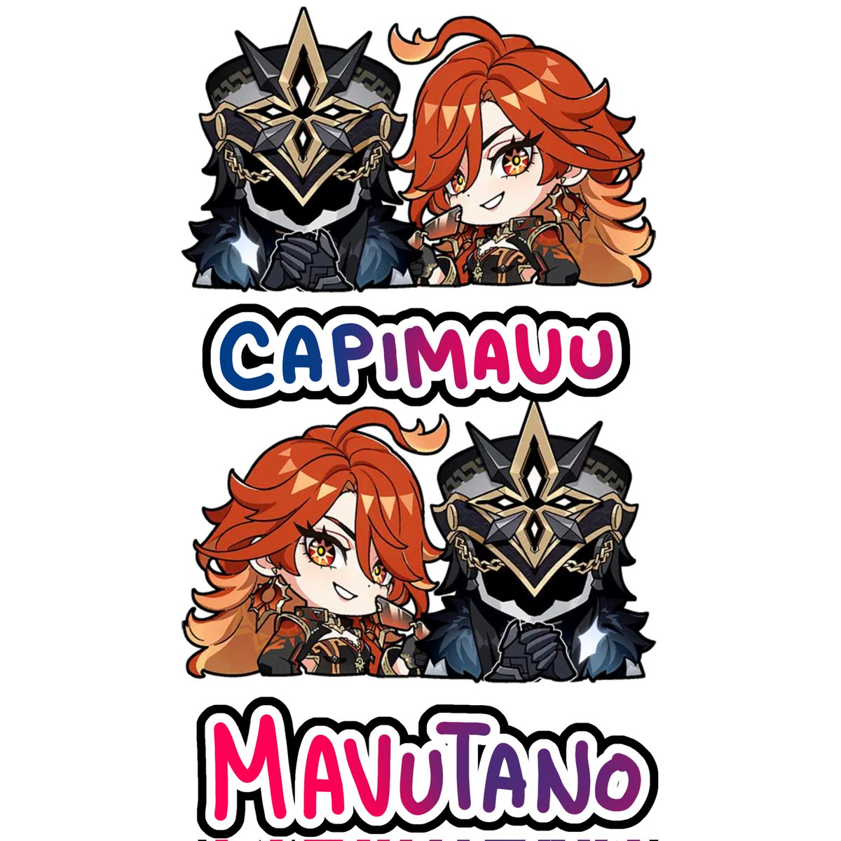 capimavuitano's tweet photo. That one meme but I used one braincell for this one -🩷 #mavuitano #capimavu #GenshinImpact #Genshin #Mavuika #Capitano https://t.co/41jy6Og9Y6