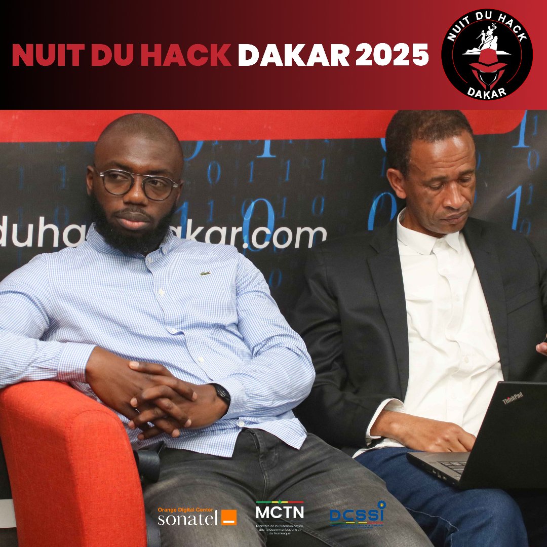 LaNuitDuHACK's tweet photo. NUIT DU HACK DAKAR 2025 ÉDITION#1.
Rejoignez-nous pour suivre nos différents ateliers.
#NDH2025 #orangedigitalcenter #DCSSI https://t.co/9fnEcEGyvC