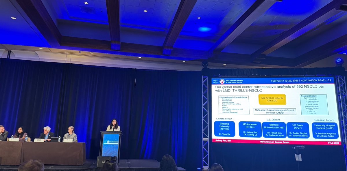 Xiuning Le MD PhD (@lexiuning) on Twitter photo #TTLC “Best of Oral Abstracts” from a rising star <a href="/KelseyPanMD/">Kelsey Pan, MD, MPH</a> <a href="/BiagioRicciutMD/">Biagio Ricciuti, MD PhD</a> <a href="/IASLC/">IASLC</a> <a href="/lungoncdoc/">Eric K. Singhi, MD</a> <a href="/MDAndersonNews/">MD Anderson Cancer Center</a>
👉 We assembled the largest international cohort of LMD #lungcancer (592 pts) #LMD #lungcancer. We investigated: (1) What is the LMD overall survival (LM-OS) for #TTLC “Best of Oral Abstracts” from a rising star <a href="/KelseyPanMD/">Kelsey Pan, MD, MPH</a> <a href="/BiagioRicciutMD/">Biagio Ricciuti, MD PhD</a> <a href="/IASLC/">IASLC</a> <a href="/lungoncdoc/">Eric K. Singhi, MD</a> <a href="/MDAndersonNews/">MD Anderson Cancer Center</a>
👉 We assembled the largest international cohort of LMD #lungcancer (592 pts) #LMD #lungcancer. We investigated: (1) What is the LMD overall survival (LM-OS) for
