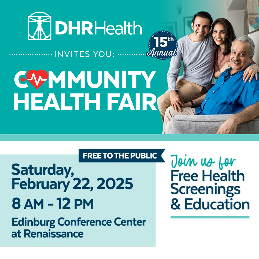 The 15th Annual DHR Health Community Health Fair is Tomorrow!

We’re excited to welcome you to this free event, where you can access health screenings, educational resources, and expert advice.

Join us and take the first step toward better health.

#HealthAndWellness #RGV