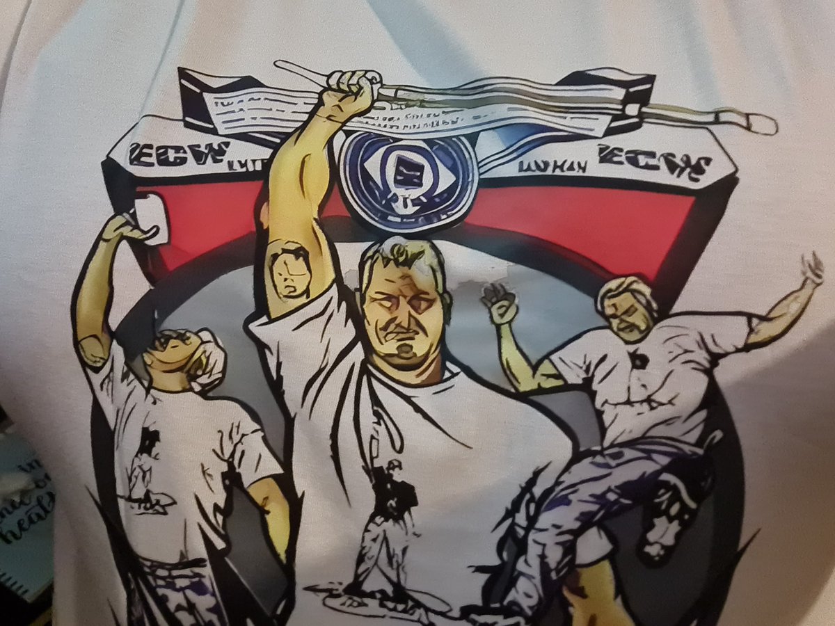 WWEOLDSCHOOL's tweet photo. Finally my new #ECW tees have came!! I'm so in love lol 😆 #Truestory #Sorrynotsorry #Love #Prowrestling #Hardcore #ECW4ever https://t.co/3Mkv6AwpUo