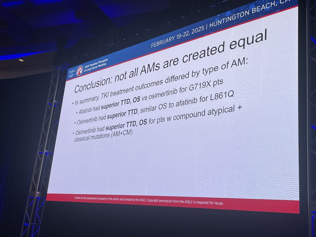 Melina Marmarelis (@mmarmarelis) on Twitter photo Do you treat all patients with atypical EGFR mutations with the same TKI?
<a href="/ABarsouk/">Adam Barsouk MD</a> presents our retrospective ATOMIC study at #TTLC <a href="/IASLC/">IASLC</a> suggesting that the type of atypical mutation should drive our TKI choice. <a href="/PennCancer/">Penn Medicine - Abramson Cancer Center</a> <a href="/CharuAggarwalMD/">Charu Aggarwal, MD, MPH, FASCO</a> <a href="/CoreyLangerMD/">Corey Langer</a>
Awesome job! 👏🏻 Do you treat all patients with atypical EGFR mutations with the same TKI?
<a href="/ABarsouk/">Adam Barsouk MD</a> presents our retrospective ATOMIC study at #TTLC <a href="/IASLC/">IASLC</a> suggesting that the type of atypical mutation should drive our TKI choice. <a href="/PennCancer/">Penn Medicine - Abramson Cancer Center</a> <a href="/CharuAggarwalMD/">Charu Aggarwal, MD, MPH, FASCO</a> <a href="/CoreyLangerMD/">Corey Langer</a>
Awesome job! 👏🏻