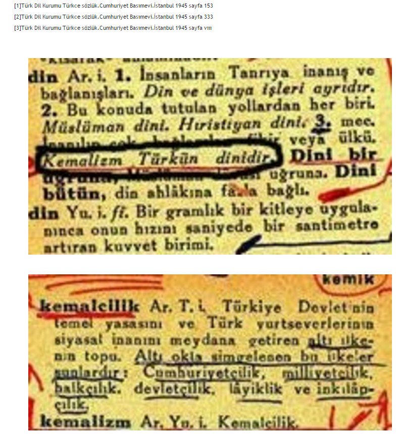 Yıl 1945
Türk Dil Kurumu Sözlüğü 
Kemalizm: Türkün Dinidir.!

Ateşi bol olsun...

youtu.be/qYVMoHfZFeg?si…