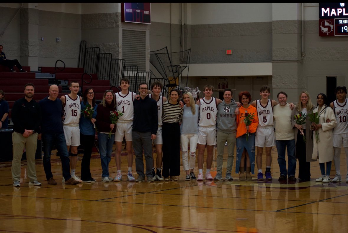Bill Watson (@bill_watson19) on Twitter photo Thursday was senior night to recognize Seaholmβs 6 graduating seniors. They all scored, combining for 34 of the teams 48pts!
1-Beckett Wertz
3-Will Soderwall
4-Cole Baldwin
0-<a href="/ColeFrench0/">Cole French</a>
5-<a href="/CGorcyca/">Charlie Gorcyca</a>
10-Elijah Harper
Good luck! ππ
Photo credit: <a href="/Sean_McGlynn06/">Sean McGlynn</a> Thursday was senior night to recognize Seaholmβs 6 graduating seniors. They all scored, combining for 34 of the teams 48pts!
1-Beckett Wertz
3-Will Soderwall
4-Cole Baldwin
0-<a href="/ColeFrench0/">Cole French</a>
5-<a href="/CGorcyca/">Charlie Gorcyca</a>
10-Elijah Harper
Good luck! ππ
Photo credit: <a href="/Sean_McGlynn06/">Sean McGlynn</a>