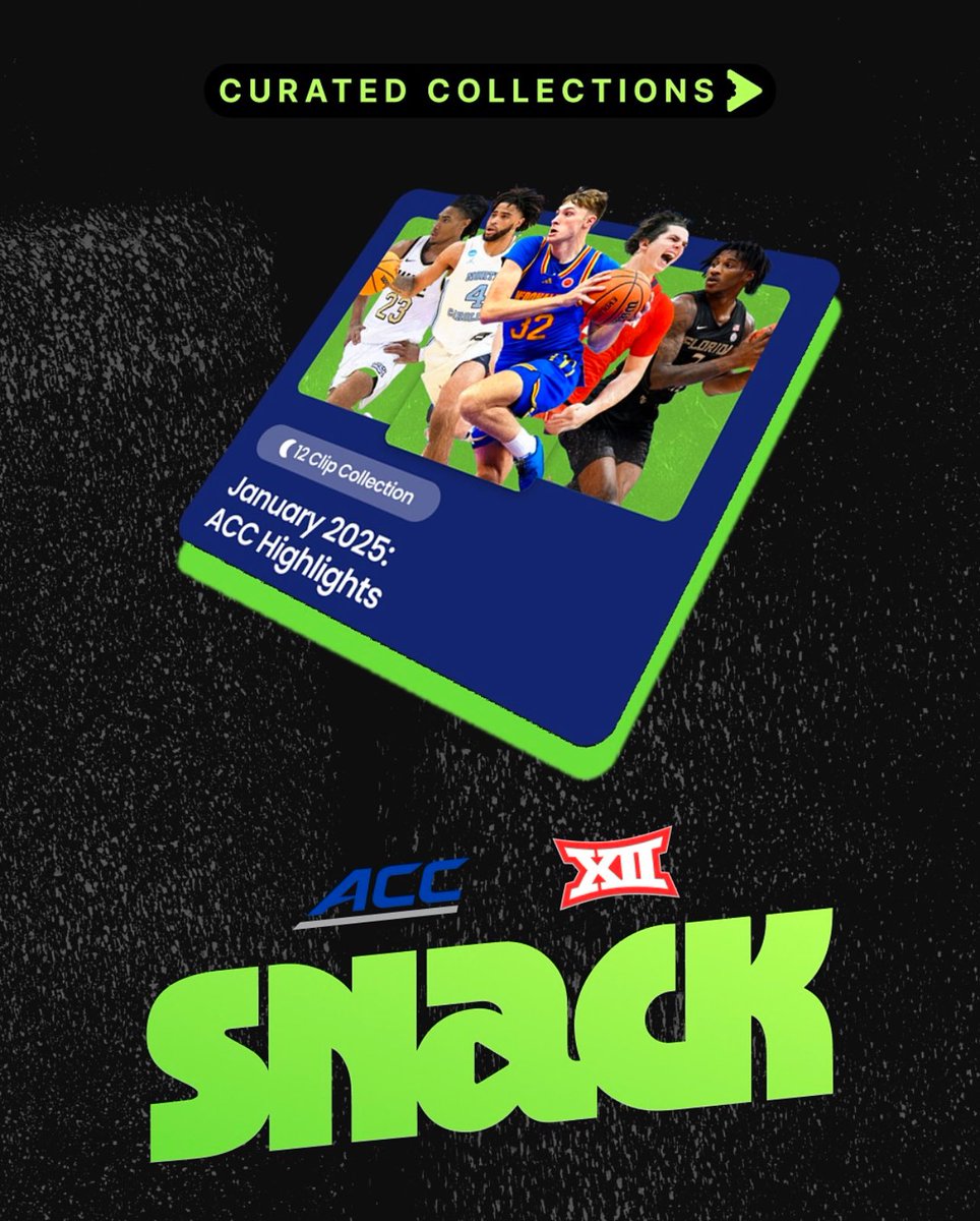 getsnacksports's tweet photo. CURATED COLLECTIONS💿
aligned with your preferences.
Search &amp; watch clips
Get all your sports highlights in one place.
Download Snack now on the App Store. https://t.co/prlLsfPFAA