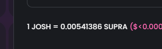 z_m_b's tweet photo. First memecoin $JOSH on $SUPRA 
is pumping hard now 🚀🚀🚀

🫰Price on @DexlynLabs: 1 JOSH = 0.00541386 $SUP
📣Starting price on dexlyn was ~0.0016ish
⬆️That is already +326% in under 2h 🚀🚀🚀
💰MarketCap right now: 49.1 k USD
(800m coins x 0.00541386 x 0.011358$)

https://t.co/LKGKLO7SJf
@SUPRA_Labs @Joshuamemesup @JoshuaTobkin