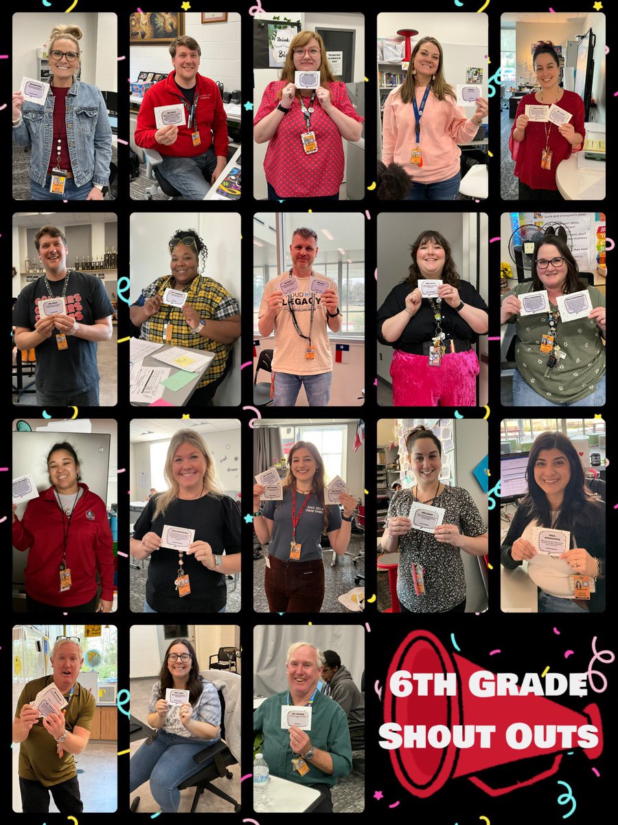 cwoottie's tweet image. It’s Fri-YAY, and you know what that means…SHOUT OUTS! 🎉  Take a look at all the ❤️ our 6th kiddos have shared with these teachers and staff! @MrsWidmier_KMS @02leili05 @counselors_kms #KMSCougarPride 🐾 #Feb7 #Feb21