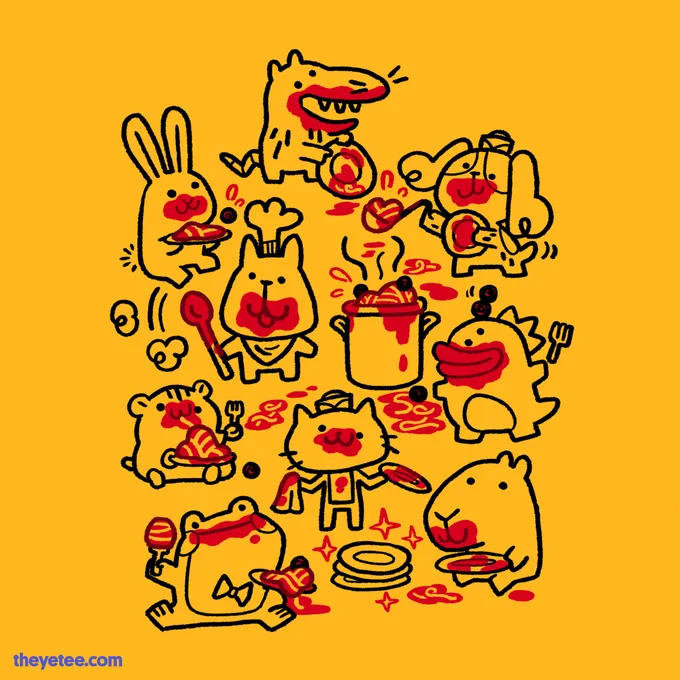 How are you enjoying your… pasghetti? Designed by  and available thru Feb 23rd as part of Bad Shirt Fest #dailytees  