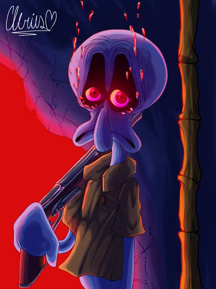 ClariusFlamen's tweet image. The Red Mist.

Based on @Mistfulmorning ideas.

#digitalart #redmist #squidward #fnf
