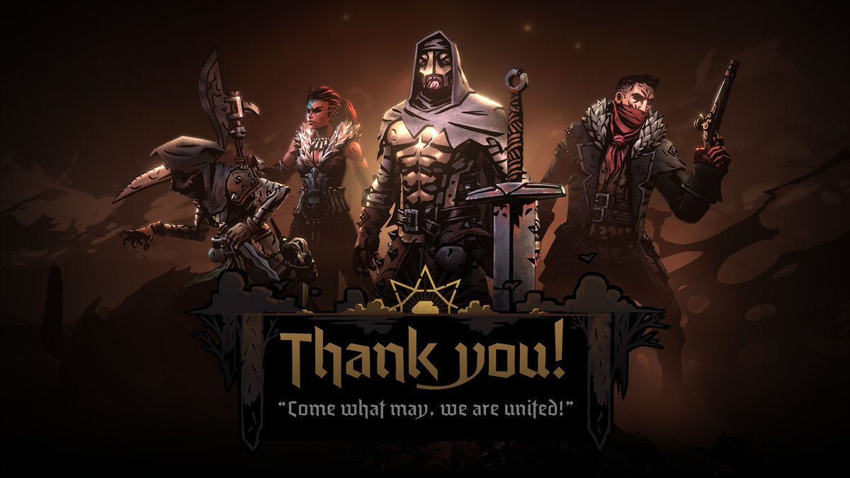 It’s been nearly 4 weeks since Kingdoms launched! We wanted to take the opportunity to thank everyone for your support, and feedback.

For those who are curious about what is next, get details on the second Kingdoms module, and console releases here: darkestdungeon.com/news/kingdoms-…
