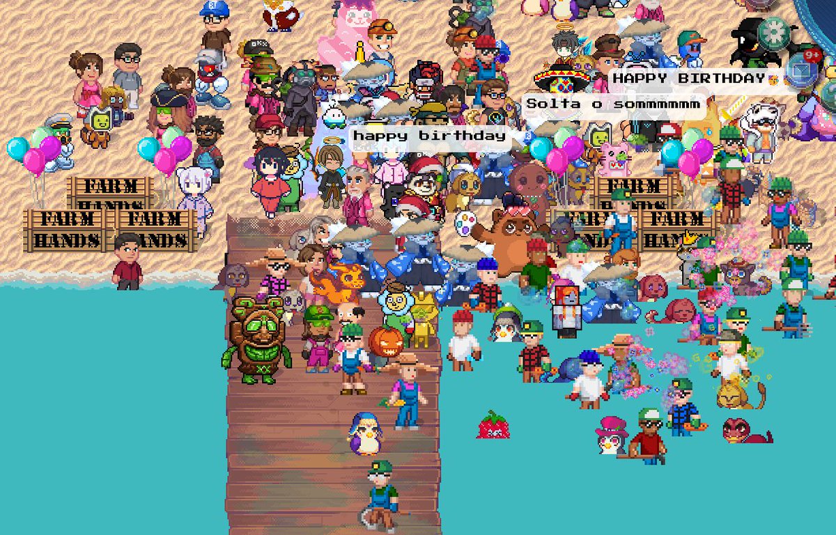 Happy birthday <a href="/FarmHandsNFT/">Farm Hands</a> 👩‍🌾 🎉 Without a doubt, they are my favorite NFT collection since I started on <a href="/pixels_online/">Pixels</a> . Let’s go, friends! 🌟 We’re waiting for you at the energy party on the beach to celebrate together. 🏖️💥 See you there! 🎈