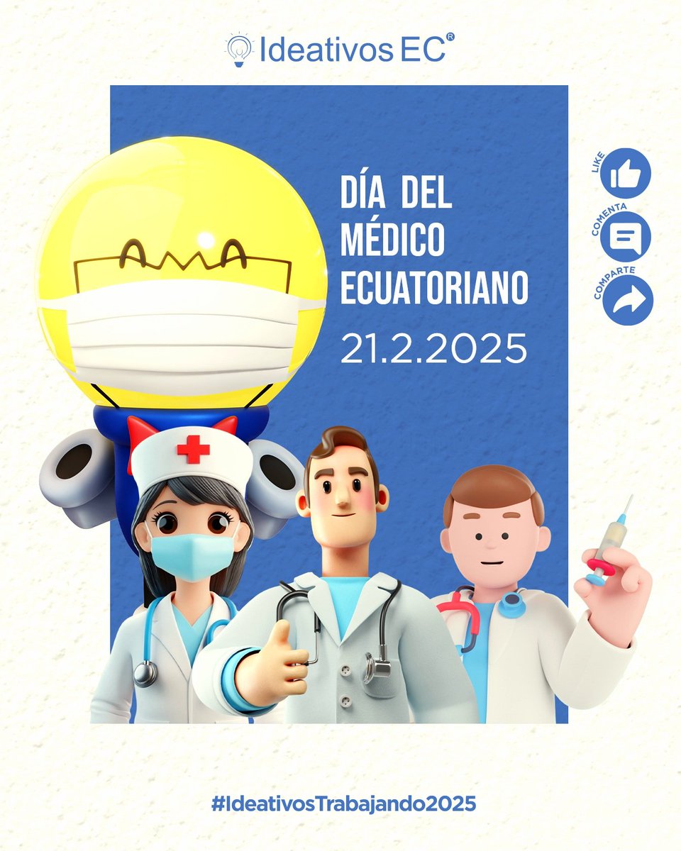 Hoy celebramos el Día del Médico Ecuatoriano, honrando su dedicación, compromiso y vocación de servicio. Su labor es vital para el bienestar de nuestra sociedad. ¡Gracias por cuidar de nuestra salud con entrega y pasión! #DíaDelMédico #Ecuador #Guayaquil