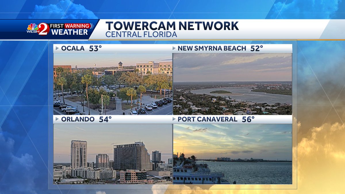 A chilly evening across Central Florida this Friday night so make sure you grab a jacket before heading out! #weshwx