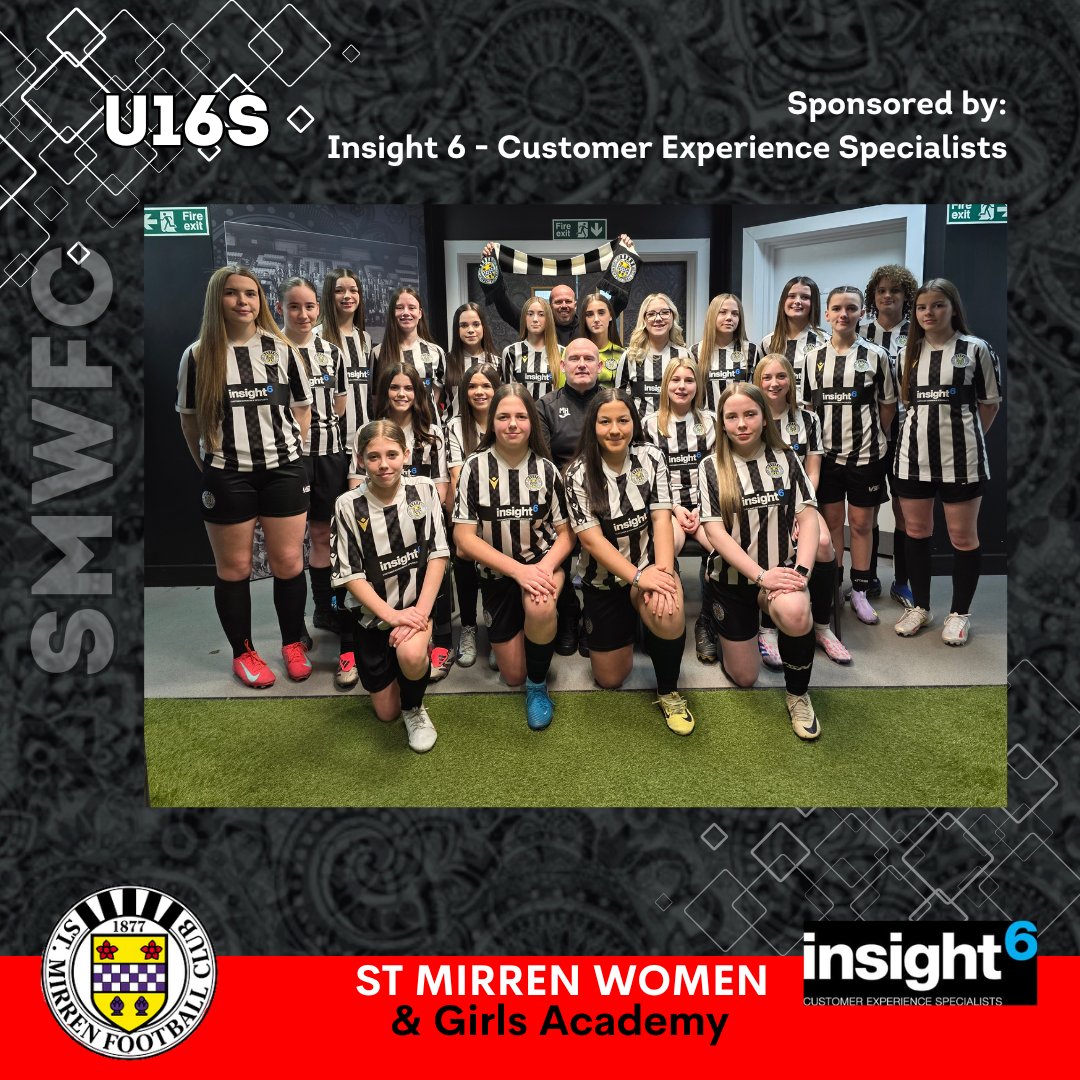 stmirrenwfc's tweet image. 📷 SPONSOR ANNOUNCEMENT 📷
We are thrilled to welcome @insight6CX  as the new kit sponsor for our St Mirren Women &amp;amp; Girls Academy Under-16 squad! 📷
The team will proudly wear their new kits as they compete in the SWF Youth Performance League 16 for Season 2025. 
#SMWFC #Insight6
