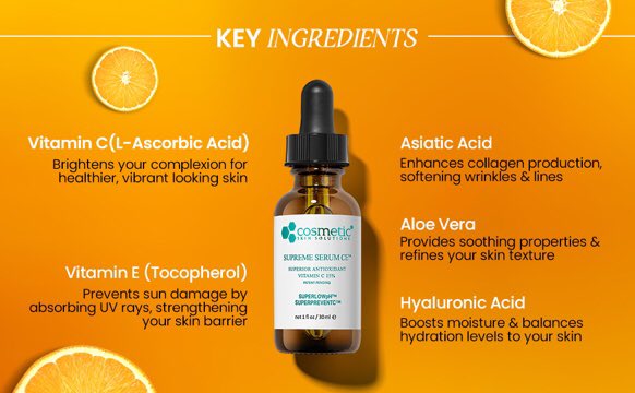 CSS_ScienceLab's tweet image. Our Supreme Serum CE® is perfect for all skin types!

#CosmeticSkinSolutions #CSS #SelfCare #vitaminC #HealthySkin