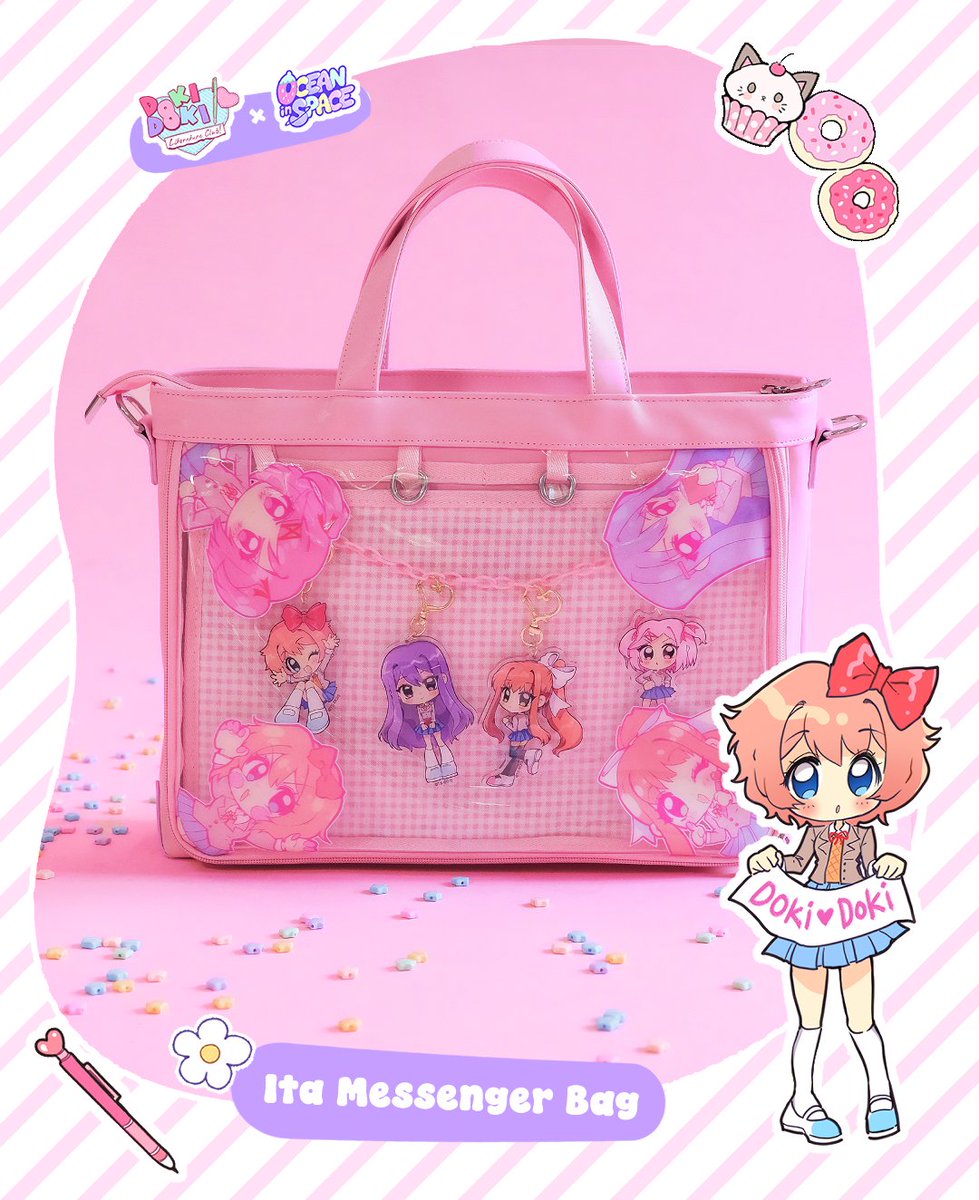 Ocean ☆ (@_oceaninspace) on Twitter photo Doki Doki Literature Club fans, the wait is over! 💌 Ocean In Space X DDLC! Ita Messenger bags made in collaboration with <a href="/TeamSalvato/">Team Salvato</a> are now back in stock!♥ Doki Doki Literature Club fans, the wait is over! 💌 Ocean In Space X DDLC! Ita Messenger bags made in collaboration with <a href="/TeamSalvato/">Team Salvato</a> are now back in stock!♥