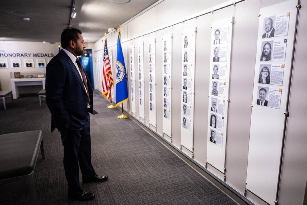 Kash Patel will be the best FBI Director to ever live

He is paying Respects to the FBI Wall of Honor

IT’S GO TIME AFTER THIS 🔥