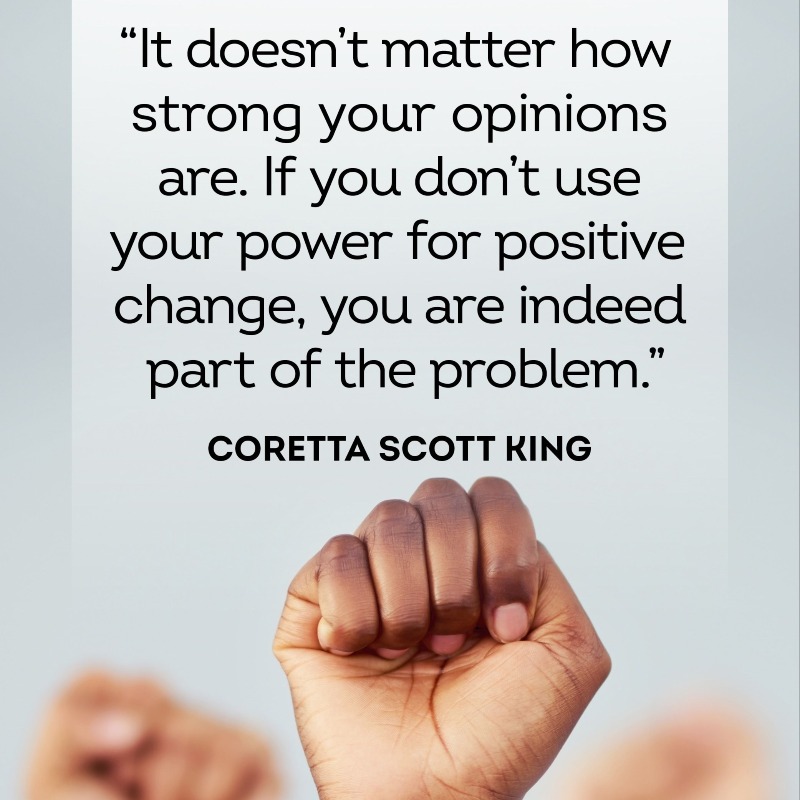 v2action's tweet image. "It doesn't matter how strong your opinions are. If you don't use your power for positive change, you are indeed part of the problem." --Coretta Scott King

#PostiveChange #ChangeMaker #ChangeForGood #SocialChange #MakeAnImpact #PublicHealth #ActForHumanity #ValuestoAction