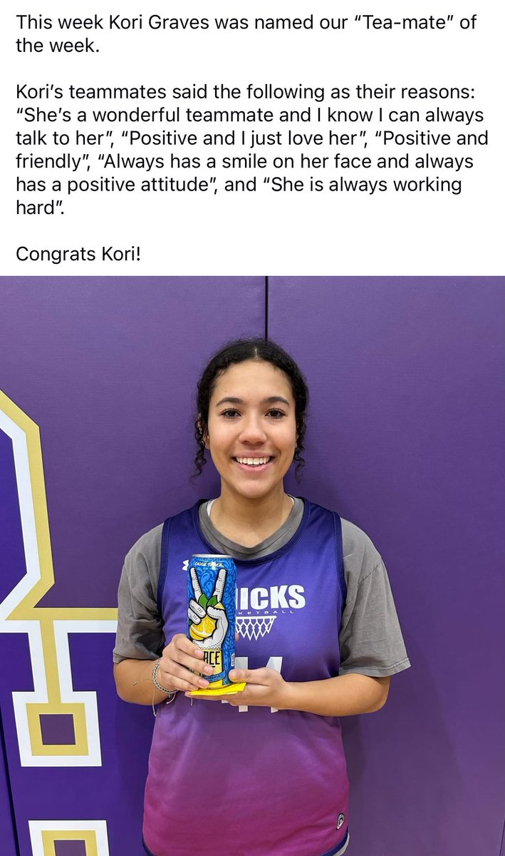 Congrats to this week’s “Tea-mate” of the week Kori Graves! #teammate