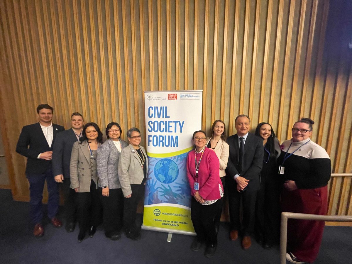 NGO Committee for Social Development (@ngocsocd) on Twitter photo The 2025 Civil Society Forum at #CSocD63 fostered dialogue on social inclusion, solidarity & intergenerational collaboration, amplifying grassroots voices to shape policy ahead of the 2nd World Summit. Thankful to @undesasocial, <a href="/fesnewyork/">Friedrich-Ebert-Stiftung | New York</a>, speakers & participants for your input The 2025 Civil Society Forum at #CSocD63 fostered dialogue on social inclusion, solidarity & intergenerational collaboration, amplifying grassroots voices to shape policy ahead of the 2nd World Summit. Thankful to @undesasocial, <a href="/fesnewyork/">Friedrich-Ebert-Stiftung | New York</a>, speakers & participants for your input
