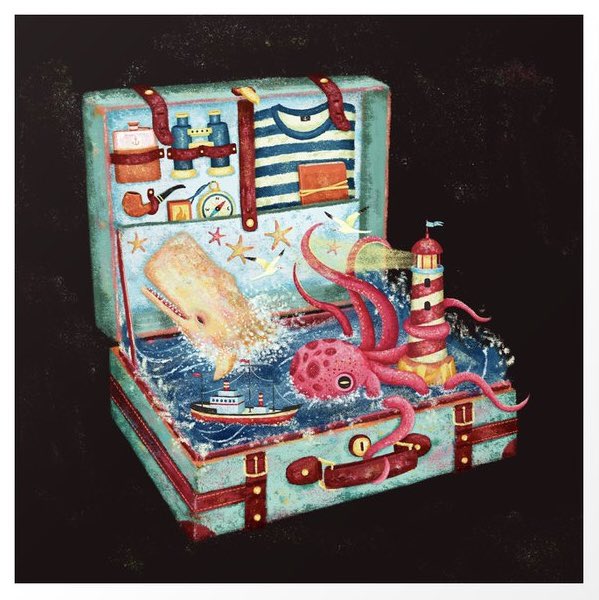 I’m all packed for adventure on the high seas! #Nautical #expedition #illustration by #vincentcousteau. See it at bit.ly/seacase