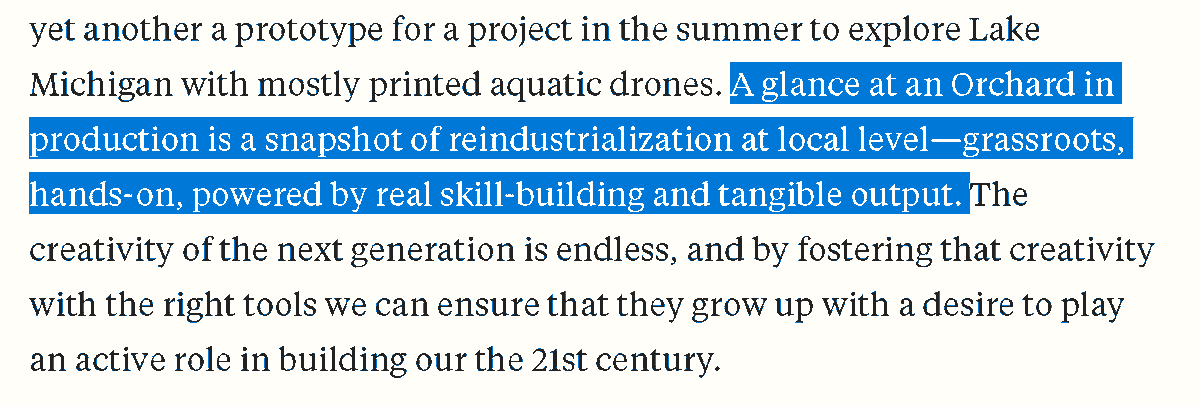 alder_riley's tweet photo. What does learning by doing look like?
On one build plate: drone parts
On another: chess pieces 3D printed with recycled plastic from soda bottles
Nearby: Christmas ornaments a 5yo designed using text-to-3D AI
This is more than a exercise. It’s Muskegon making for Muskegon.
12/ https://t.co/KJ3MJ7cPIK