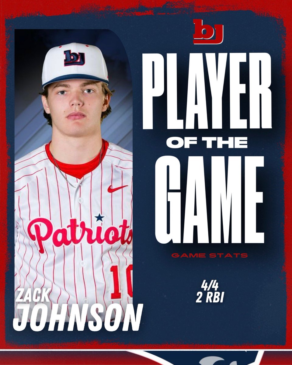 Pats (3-2) handle business at Huntsville. Home opener tomorrow at 11:00 and 4:00 versus Ardmore and Winfield!

<a href="/Johnson_Zack_/">Zack Johnson</a> wins Player of the Game with 4 hits!