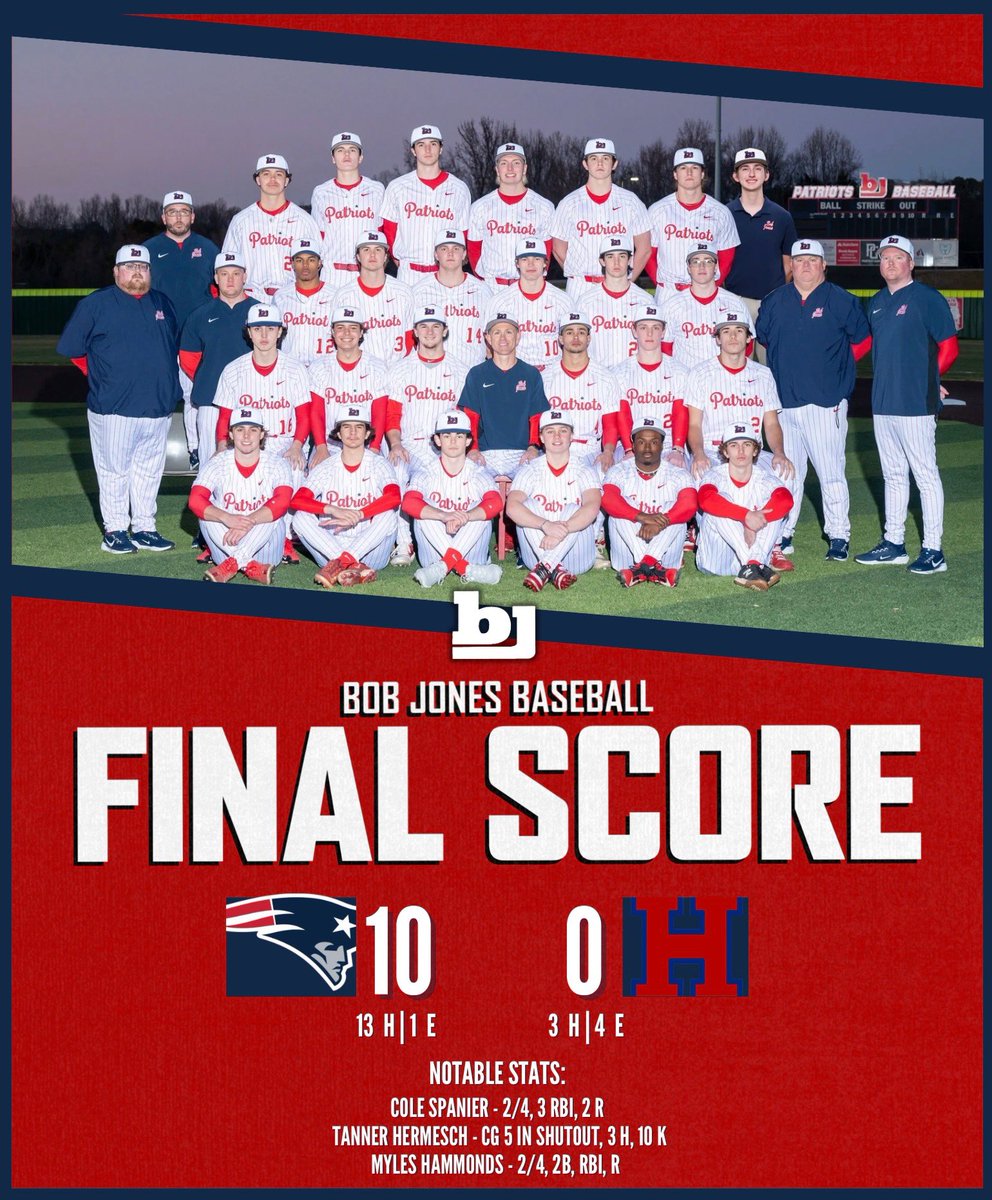 Bob Jones Baseball tweet media