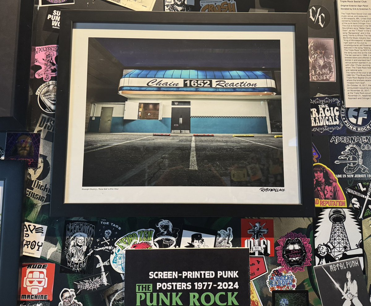 At the punk rock museum in Vegas and was pretty happy to see one of my old haunts on the wall.