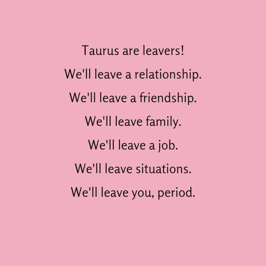 BrainTaurus's tweet photo. Leavin’ Like a #Taurus https://t.co/EuVOPd2Cws