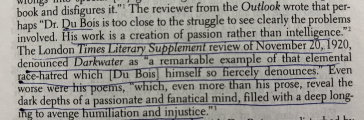 The only way I want my future works to be reviewed: “passionate and fanatical mind, filled with a deep longing to avenge humiliation and injustice.”

(Picture: pop-racist reviews of Du Bois’s Dark Water)