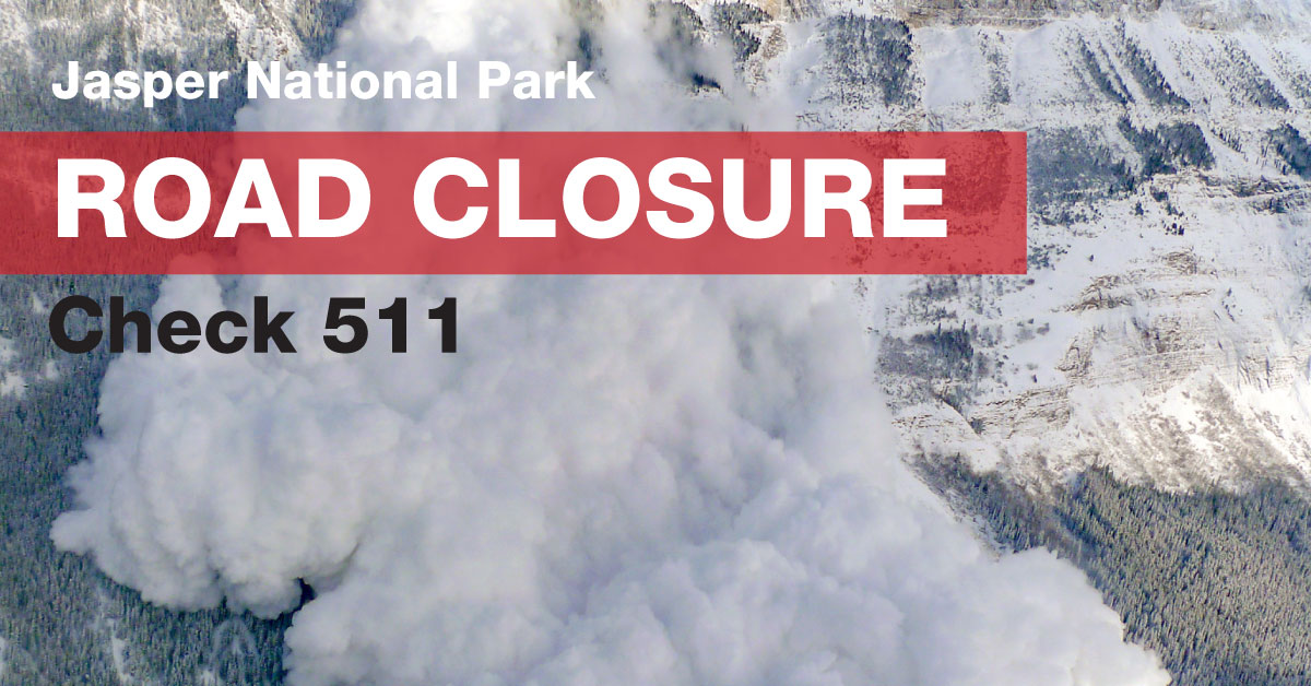 🚧 Avalanche control work on the Icefields Parkway: Closure from 4 pm Feb. 22 through to Feb. 24
A winter storm is forecasted. Road closures will be required between Athabasca Falls and Saskatchewan Crossing for avalanche control work. 

511.alberta.ca