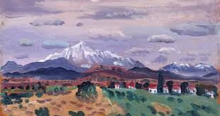 ZaharaBluCom's tweet photo. Born #onthisday1887 James D Innes Welsh #painter working in oils & #watercolours predominantly of mountain #landscapes in remote locations dotted with occasional excursions into #figurative subjects like French #Fauvists & German #Expressionists favoured a #Primative #art style https://t.co/OgirAHUPHk