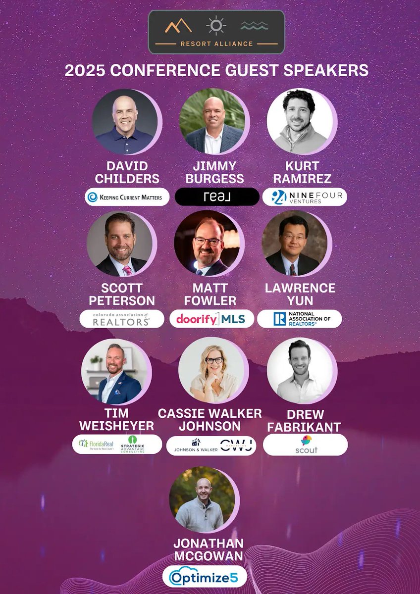 Really excited for the Resort Alliance conference this year in Miami Beach!  Check out this incredible lineup of speakers.  #NAR #Realtors #realestate #resortalliance