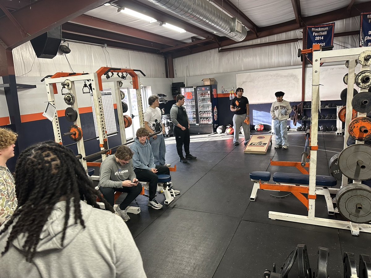 Nothing better than coming together as team to Eat, Fellowship, and Compete at Cornhole and NCAA!! Thankful for this group of young men!! 

#WeAreBlackman