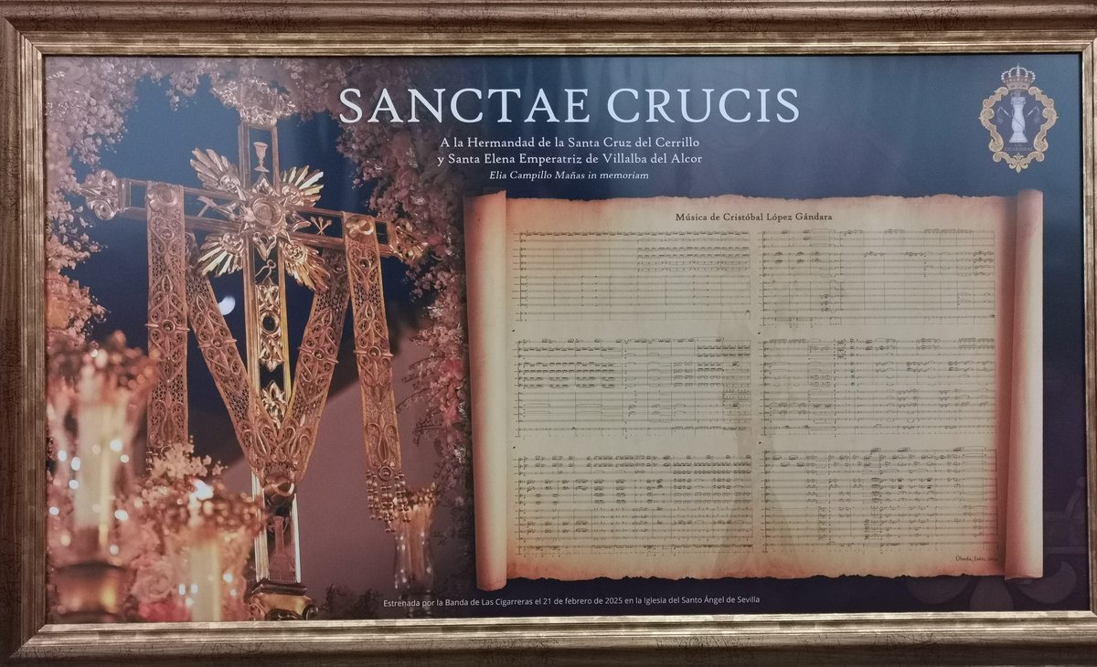 CruzdelCerrillo's tweet photo. #SanctaeCrucis
Esta noche hemos vivido un momento histórico, @lascigarreras ha estrenado la marcha Sanctae Crucis, obra de @CristobalLG, dedicada a nuestra Hermandad.
Una composición que, quedará en la memoria de todos.

📸 Os dejamos algunas imágenes.

#SantaCruzDelCerrillo https://t.co/fouND18h5y