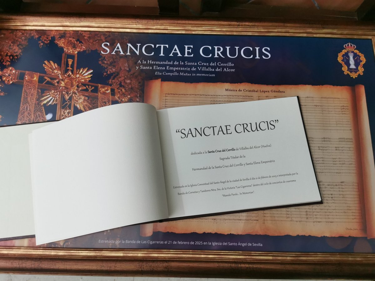 CruzdelCerrillo's tweet photo. #SanctaeCrucis
Esta noche hemos vivido un momento histórico, @lascigarreras ha estrenado la marcha Sanctae Crucis, obra de @CristobalLG, dedicada a nuestra Hermandad.
Una composición que, quedará en la memoria de todos.

📸 Os dejamos algunas imágenes.

#SantaCruzDelCerrillo https://t.co/fouND18h5y